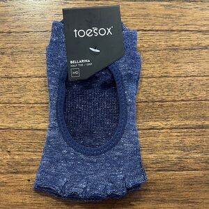 ToeSox Bellarina Half Toe Grip Socks - Dark Blue